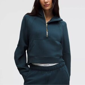 Lululemon Scuba Deep Teal Half-Zip Hoodie